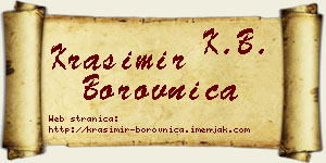 Krasimir Borovnica vizit kartica